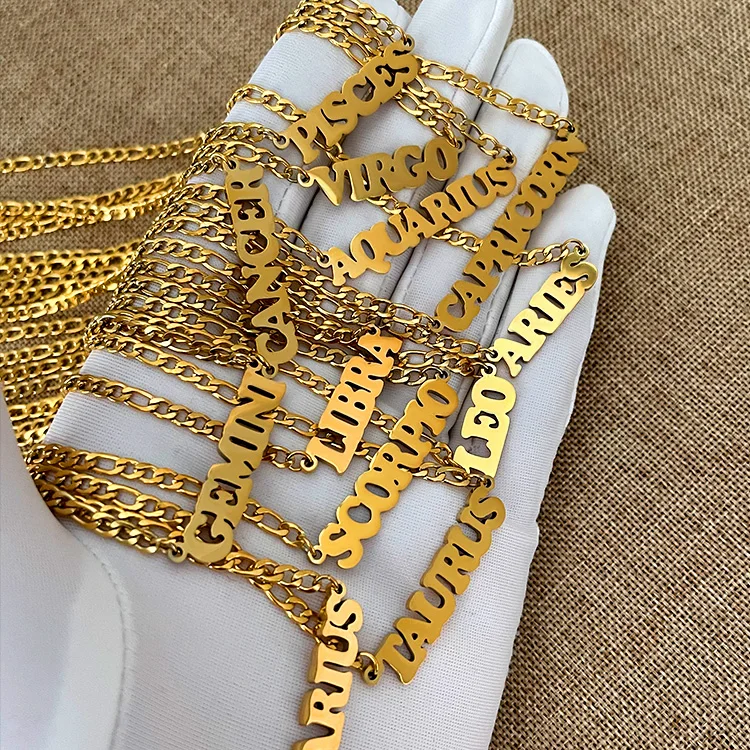 New design high quality 18k Stainless steel 12 zodiac sign necklace for women, Picture
New design high quality 18k Stainless steel 12 zodiac sign necklace for women, Picture