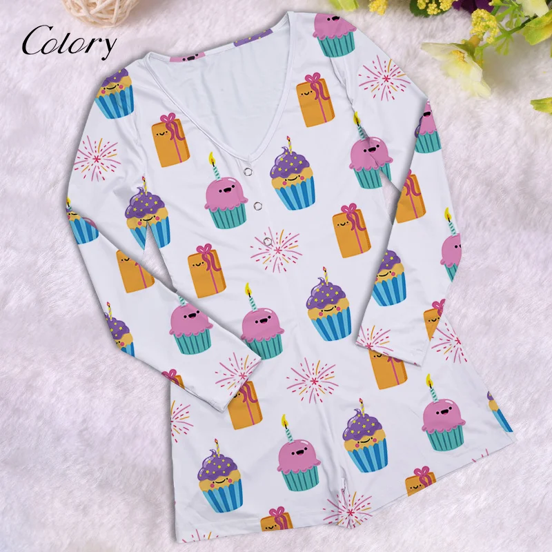 Colory Us Lady Pajama Romper Women, Picture shows 
Colory Us Lady Pajama Romper Women, Picture shows