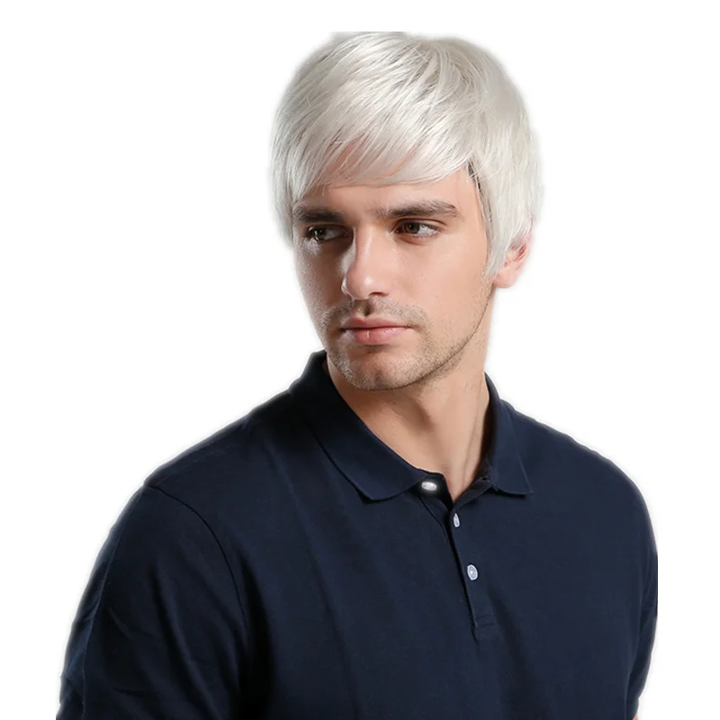 WUFOREST Silver White Human Hair Wigs for Men Machine Made Toupee Wigs Short Straight, Silvery white;#2;#4;10-613
WUFOREST Silver White Human Hair Wigs for Men Machine Made Toupee Wigs Short Straight, Silvery white;#2;#4;10-613