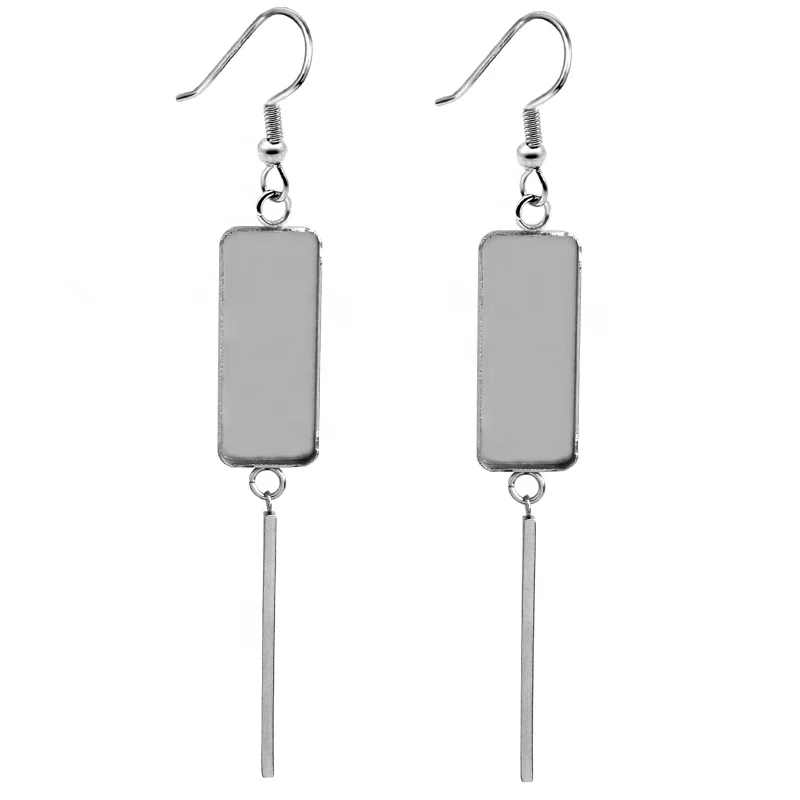Stainless Steel Rectangle Cabochon Bezel Setting Earrings Base Fit 10*25mm Cabochon Glass Blank Supplies Making For Jewelry
Stainless Steel Rectangle Cabochon Bezel Setting Earrings Base Fit 10*25mm Cabochon Glass Blank Supplies Making For Jewelry