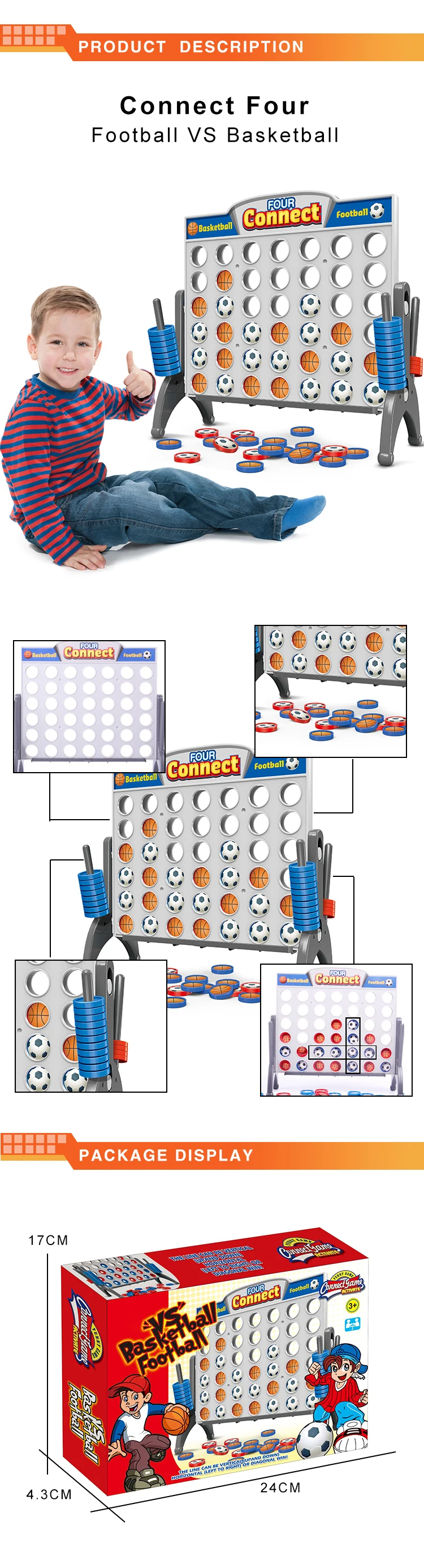 High quality Intelligence chess toy basketball and football connect four game