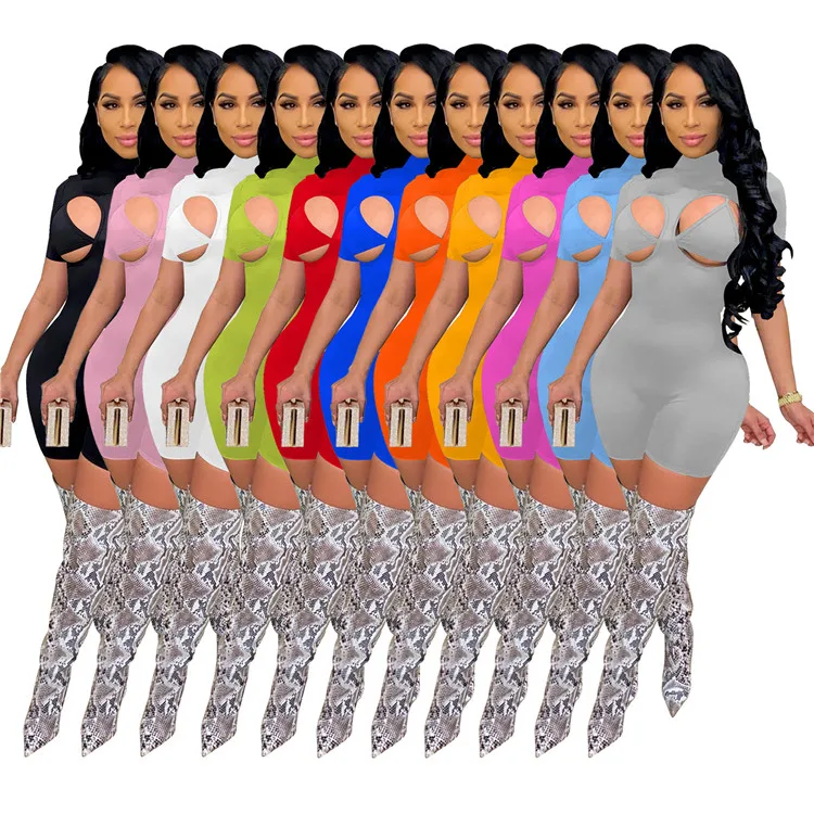 Fashion Sexy Ladies Bodycon Rompers Solid Color Short Sleeve Skinny One Piece Summer Women Bodysuit Jumpsuit, Blcak
Fashion Sexy Ladies Bodycon Rompers Solid Color Short Sleeve Skinny One Piece Summer Women Bodysuit Jumpsuit, Blcak