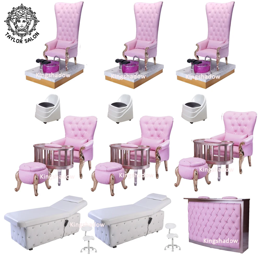 Pink nail salon furniture pedicure bowl beauty spa chairs pedicure manicure table chair
Pink nail salon furniture pedicure bowl beauty spa chairs pedicure manicure table chair