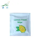 View hand and face cleaning wet tissue paper