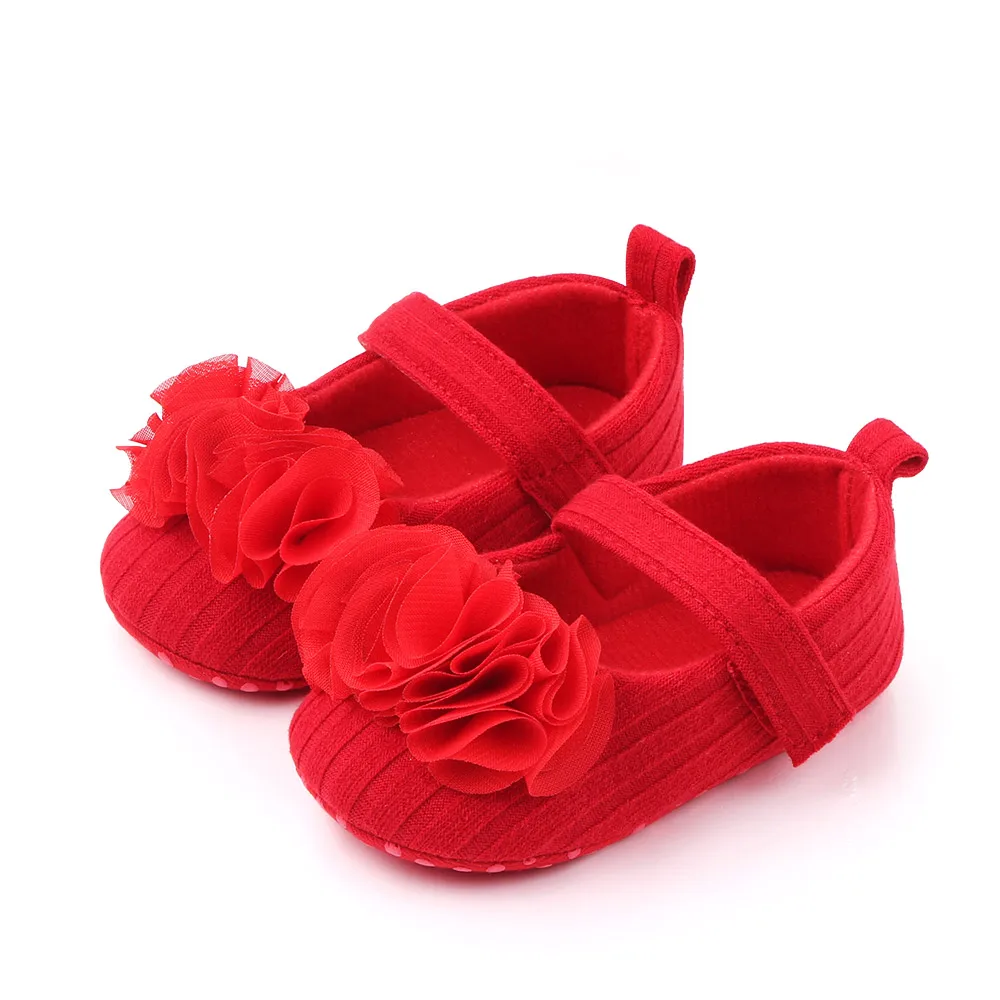 New Beautiful Floral Baby Shoes Girl Crochet Mary Jane Slippers Infant Shoes Soft Sole First Walking Shoes 2025 details