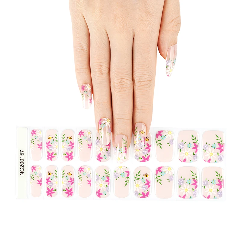 Spring flower design halal gel nail polish stickers cat eye uv gel wraps Waterproof DIY polish strips
Spring flower design halal gel nail polish stickers cat eye uv gel wraps Waterproof DIY polish strips