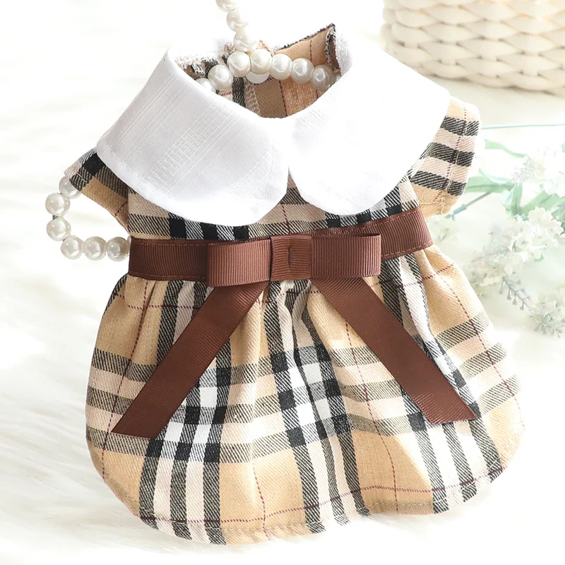 British Plaid pet clothes and accessories dog clothing Princess Dress for small dog and cat, White
British Plaid pet clothes and accessories dog clothing Princess Dress for small dog and cat, White