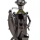 Creative Wine Rack Single Bottle Vintage Big Float Metal Wall Mounted Wine Bottle Holder Creative Red Wine Shelves