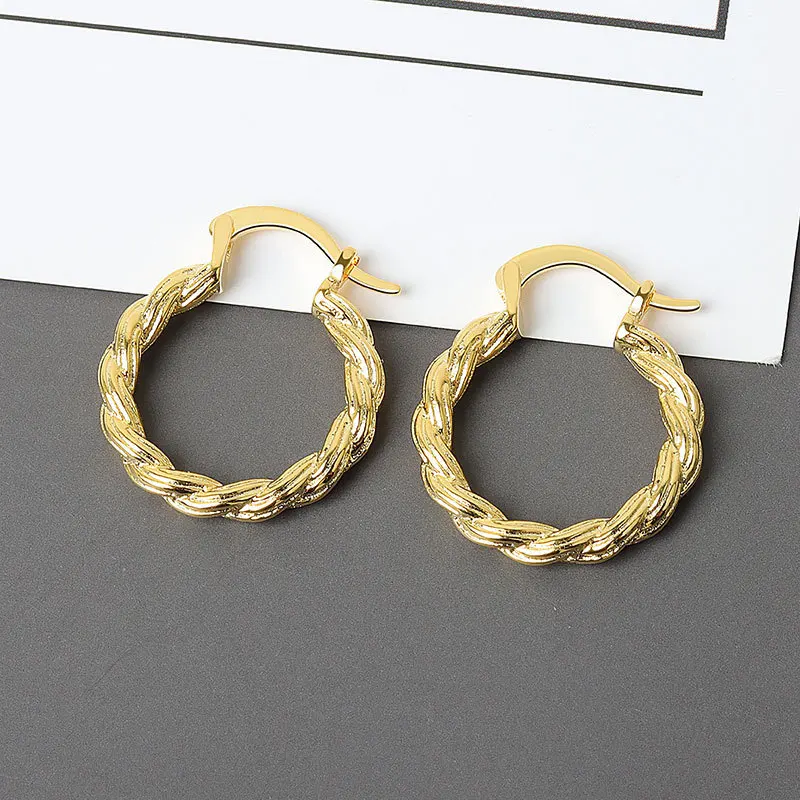 Jachon Best Selling Gold Plated Geometric Round Earrings Fashion Circle Twist Hoop Earrings
Jachon Best Selling Gold Plated Geometric Round Earrings Fashion Circle Twist Hoop Earrings