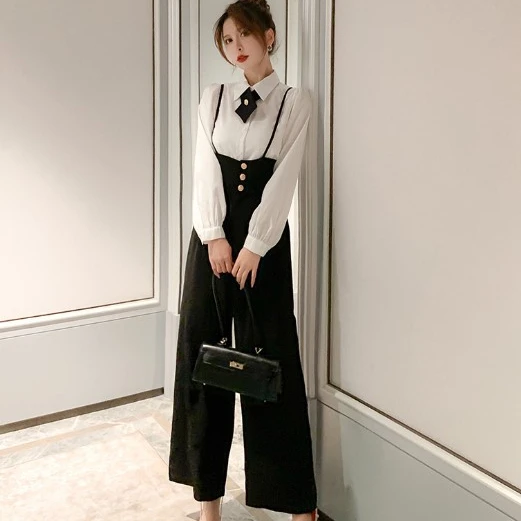 Autumn Korean Women's Fashion Solid Color Long Sleeve Shirt High Waisted Pants Temperament Commuter Casual 2 Piece Set Women
Autumn Korean Women's Fashion Solid Color Long Sleeve Shirt High Waisted Pants Temperament Commuter Casual 2 Piece Set Women
