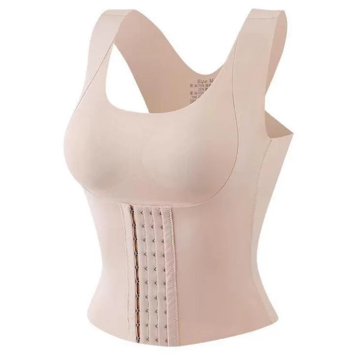 Women Posture Corrector Underwear Sports Fitness Bras Tummy Slimming Waist Trainer Corset Shaper Vest Sleeveless Top, Black/beige
Women Posture Corrector Underwear Sports Fitness Bras Tummy Slimming Waist Trainer Corset Shaper Vest Sleeveless Top, Black/beige
