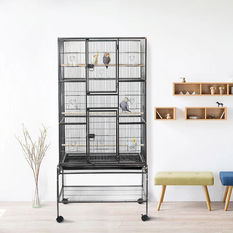 Factory supply big size flight heart shaped powder coated metal wire pet bird parrot carry cage good quality packing good sell, Black
Factory supply big size flight heart shaped powder coated metal wire pet bird parrot carry cage good quality packing good sell, Black