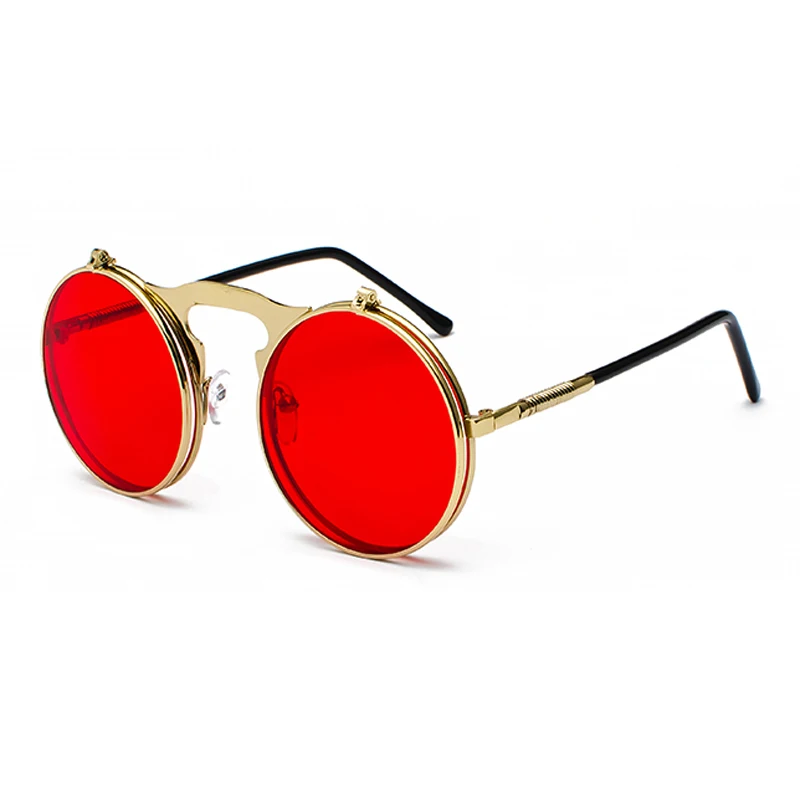 Classic vintage flip up lens sunglasses metal round frame steampunk sunglasses, Gold,silver,black
Classic vintage flip up lens sunglasses metal round frame steampunk sunglasses, Gold,silver,black