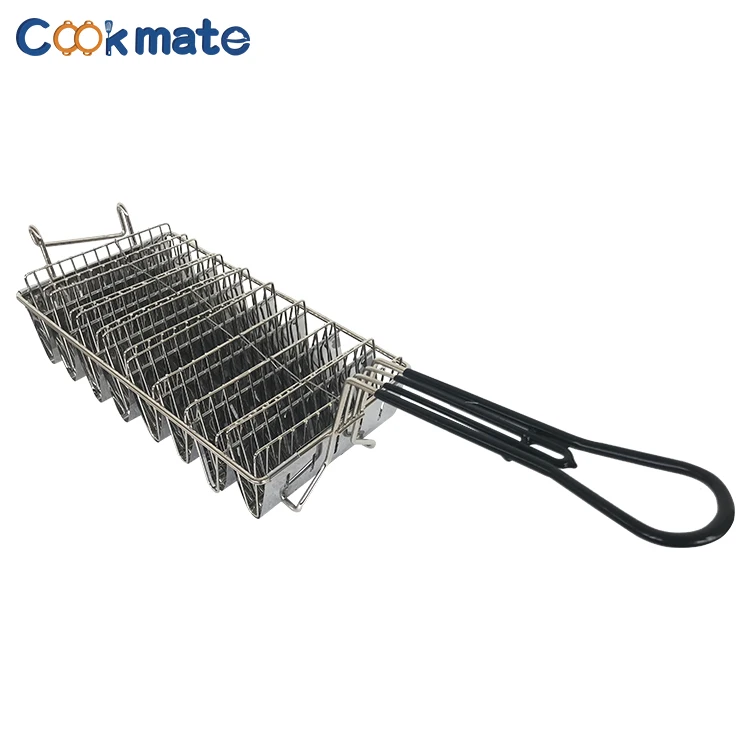 Taco Shell Rectangular Fry French Fries Basket For 8 6-Inch Shells with Plastic Handle, Silver
Taco Shell Rectangular Fry French Fries Basket For 8 6-Inch Shells with Plastic Handle, Silver