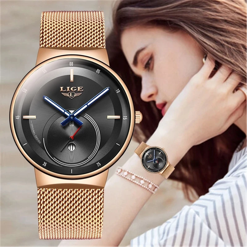 LIGE 9993 Women And Men Watch Top Brand Luxury Ladies Mesh Belt Ultra-thin Watch Waterproof Quartz Wrist watch Reloj Mujer, 14-colors
LIGE 9993 Women And Men Watch Top Brand Luxury Ladies Mesh Belt Ultra-thin Watch Waterproof Quartz Wrist watch Reloj Mujer, 14-colors