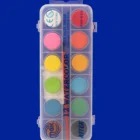 non-toxic 12pcs solid water color paint cake with brush for painting