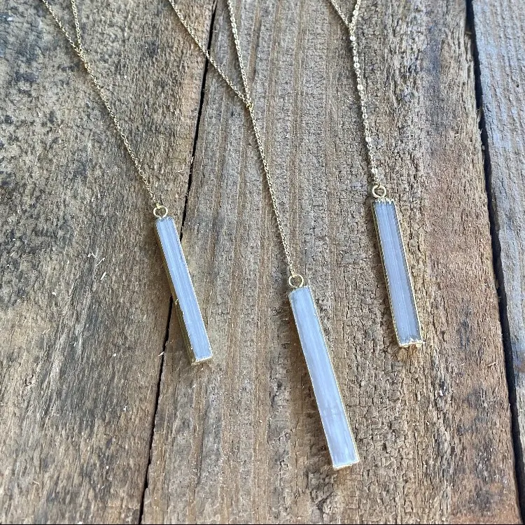 LS-A3274 natural gemstone necklace selenite lariat necklace, gold plated chain crystal statement necklace fashion gift 2020
LS-A3274 natural gemstone necklace selenite lariat necklace, gold plated chain crystal statement necklace fashion gift 2020