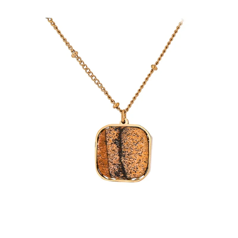 JINYOU 072 Statement Gold Plated Jewelry Stainless Steel Necklace Natural Stone Pendant Necklace for Women
JINYOU 072 Statement Gold Plated Jewelry Stainless Steel Necklace Natural Stone Pendant Necklace for Women