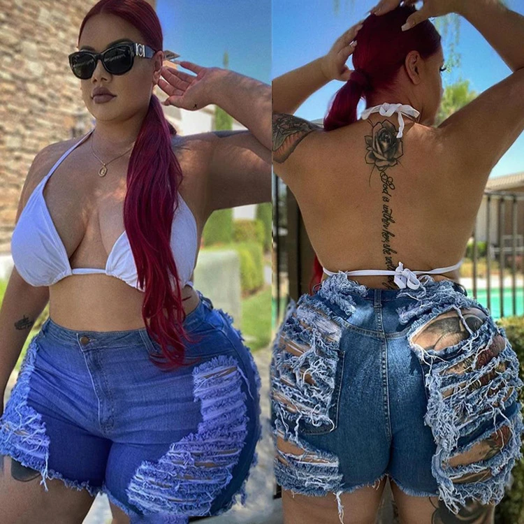 Fashion Casual High Waist Slim Fit Ripped Shorts Plus Size Women Jeans Denim Jeans Women, Picture
Fashion Casual High Waist Slim Fit Ripped Shorts Plus Size Women Jeans Denim Jeans Women, Picture
