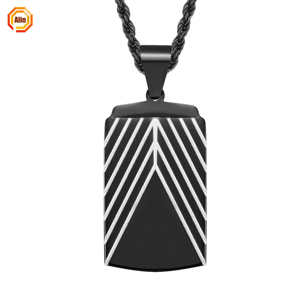 Stainless steel 316L Original trendy male dogtag pendant hip-hop style necklace square army pendant for men
Stainless steel 316L Original trendy male dogtag pendant hip-hop style necklace square army pendant for men
