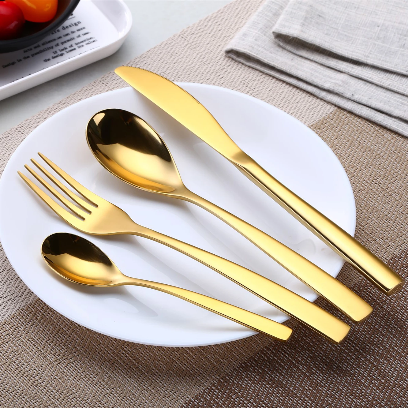 ShengDe Wedding gold plated cutlery set, rose gold flatware, luxury 24k full gold cutlery, Customized
ShengDe Wedding gold plated cutlery set, rose gold flatware, luxury 24k full gold cutlery, Customized
