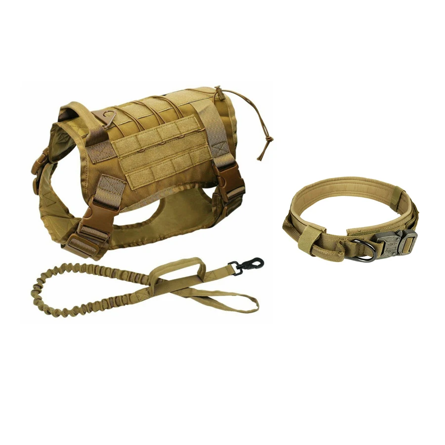 Adjustable Nylon Dog Collar and Leash Set Strong Wear-resistant Military Dog Tactical Harness vest
Adjustable Nylon Dog Collar and Leash Set Strong Wear-resistant Military Dog Tactical Harness vest