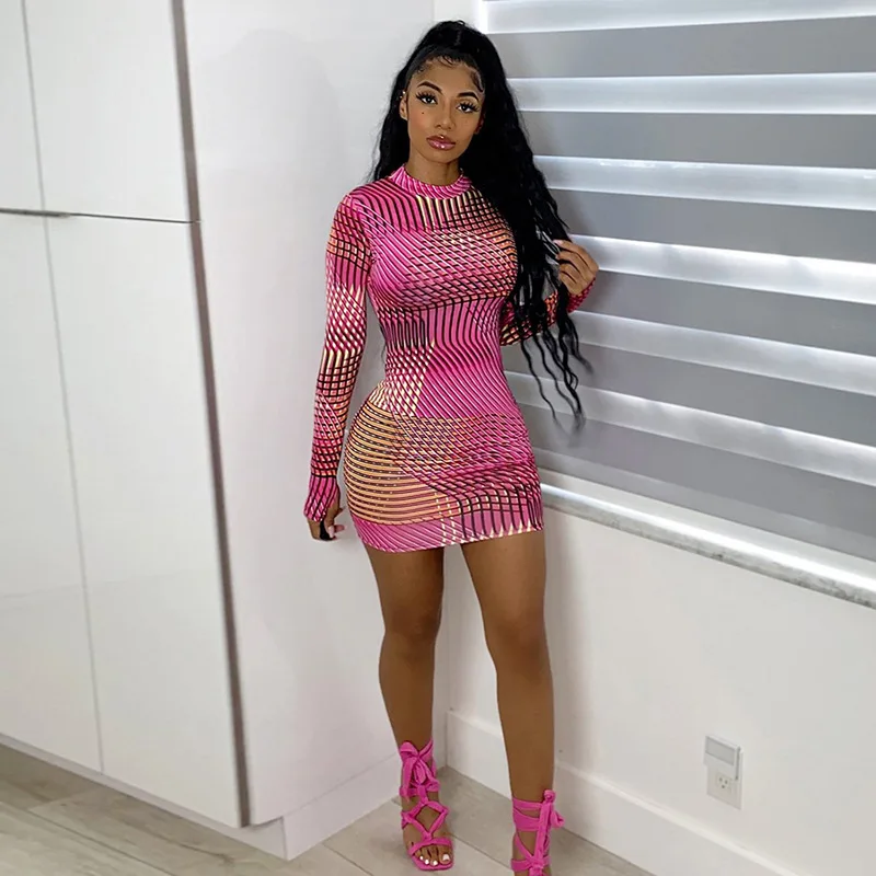 New women's fashion all-match color contrast slim long sleeve fit buttocks printed dresses
New women's fashion all-match color contrast slim long sleeve fit buttocks printed dresses