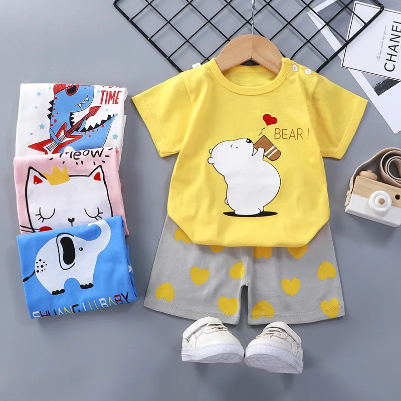 Children's short-sleeved suit summer cotton T-shirt boys Korean version of the new baby clothes girls suit, Picture shows
Children's short-sleeved suit summer cotton T-shirt boys Korean version of the new baby clothes girls suit, Picture shows