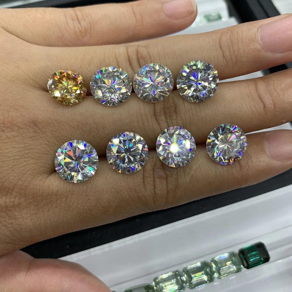 Wholesale Synthetic Diamond Gemstone D color White Round brilliant Cut Loose Moissanite Stone
Wholesale Synthetic Diamond Gemstone D color White Round brilliant Cut Loose Moissanite Stone