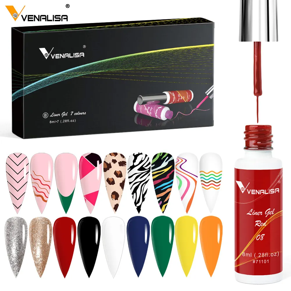 Nail Kit Professional UV Gel Polish Liner Gel 7pcs Set 3 Series Metallic Nail Art Design Gel Polish DIY Manicure Pigment Varnish
Nail Kit Professional UV Gel Polish Liner Gel 7pcs Set 3 Series Metallic Nail Art Design Gel Polish DIY Manicure Pigment Varnish