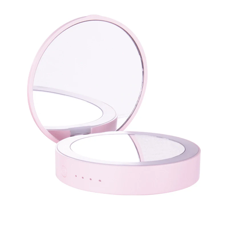 Customise Luxury High Quality Travel Round Led Light Mini Hand Led Pocket Power Bank Mirror for Cosmetic
Customise Luxury High Quality Travel Round Led Light Mini Hand Led Pocket Power Bank Mirror for Cosmetic