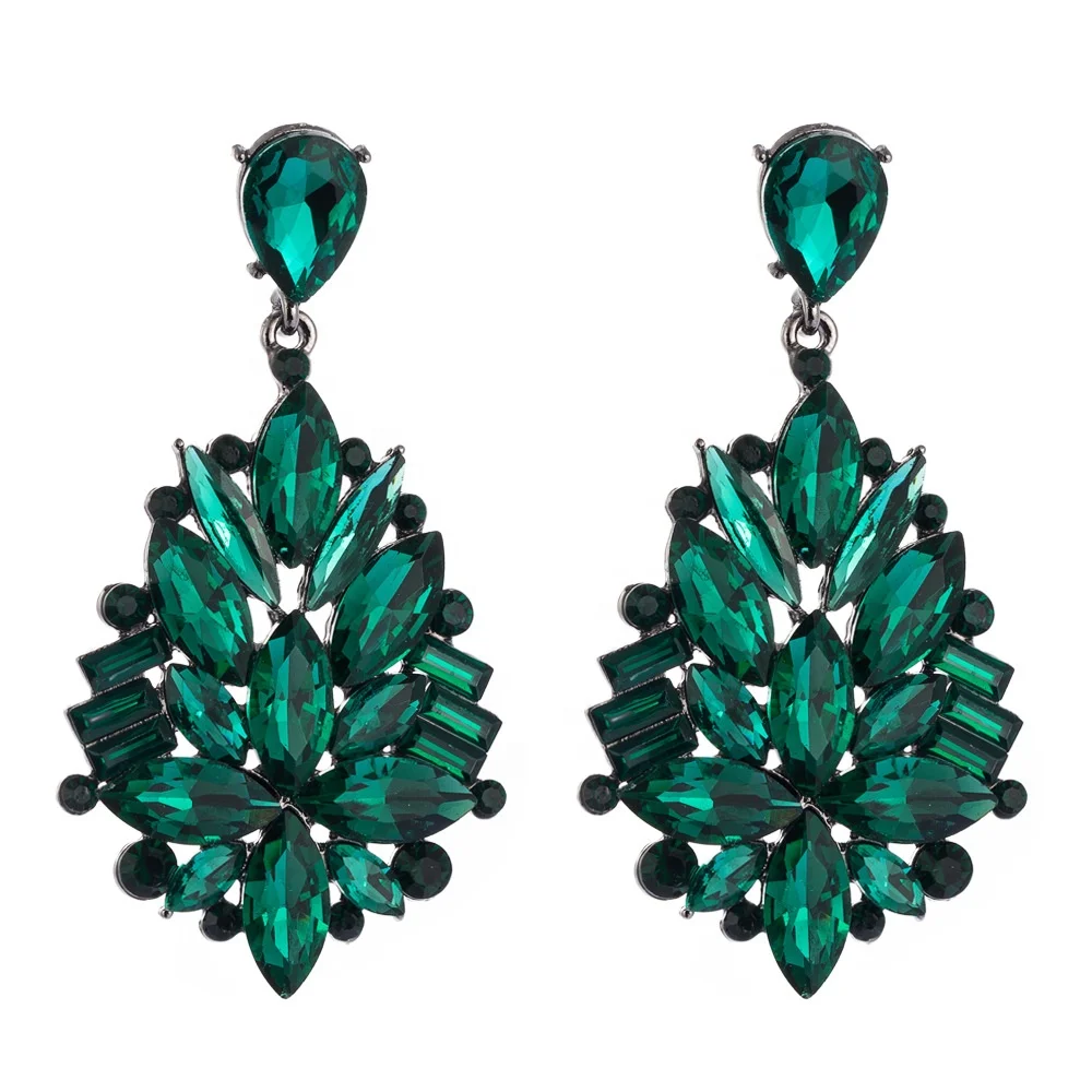 New Design Big Dangle Earrings for Woman Vintage Flower Crystal Statement Earrings Bridal Wedding Rhinestone Dangle Earring, Picture shows
New Design Big Dangle Earrings for Woman Vintage Flower Crystal Statement Earrings Bridal Wedding Rhinestone Dangle Earring, Picture shows
