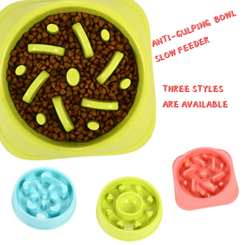 

Pet Fun Interactive Slow Feeder Dog Food Plate Bowl Lick Mat to Stop Bloat for Healthy Diet Eating Habit, Blue,green,pink