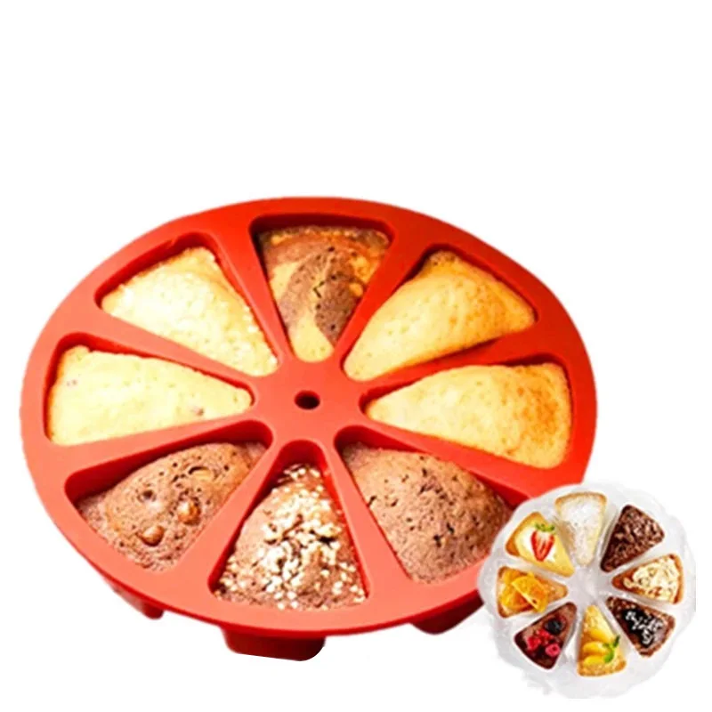 Silicone Baking Molds Round 8 Points DIY Cake Mold Silicone 8 Cavity Silicone Portion Cake Mold Pizza Slices Pan
Silicone Baking Molds Round 8 Points DIY Cake Mold Silicone 8 Cavity Silicone Portion Cake Mold Pizza Slices Pan