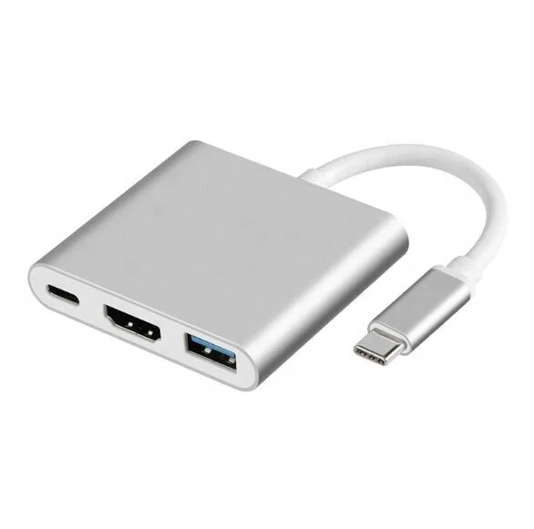 Premium OEM 3 in 1 USB Type C HUB to 1080P 4K HDMI+USB 3 in 1 USB C HUB Converter Adapter Cable Other Home Audio, Silver, silver grey
Premium OEM 3 in 1 USB Type C HUB to 1080P 4K HDMI+USB 3 in 1 USB C HUB Converter Adapter Cable Other Home Audio, Silver, silver grey