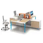 Modern Open MDF Modular 2, 4, 6 Person Office Furniture MFC Desk Office Workstation