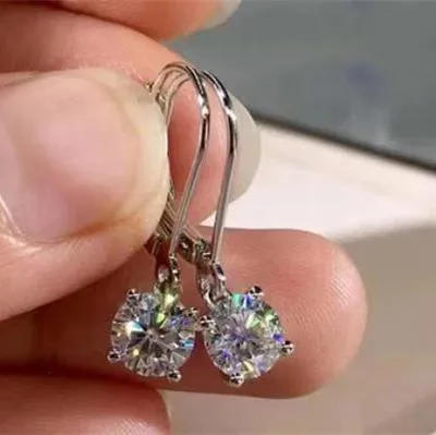 Cute Female Small Round Zircon Stone Drop Earrings Hanging Earrings Simple Bride Wedding Earrings For Women
Cute Female Small Round Zircon Stone Drop Earrings Hanging Earrings Simple Bride Wedding Earrings For Women