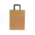 Wholesale Recycle Food Brown Kraft Paper Shopping Bag With Your Own Logo