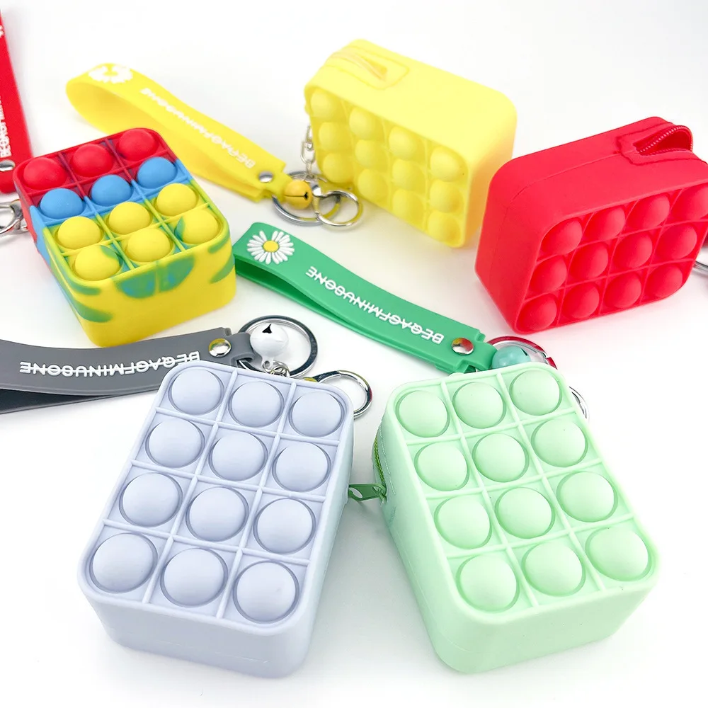 Pop It Rainbow Bubble Silicone Coin Purse Release Pressure Stress Fidget Keychain Coin Purse
Pop It Rainbow Bubble Silicone Coin Purse Release Pressure Stress Fidget Keychain Coin Purse