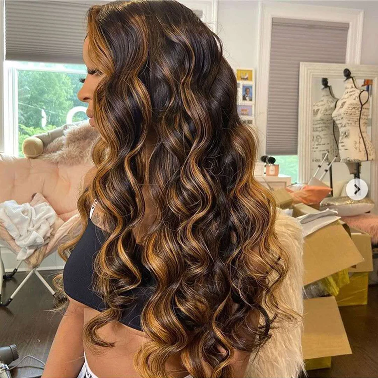 Hot selling transparent lace100% human hair highlight deep wave highlight lace front wig
Hot selling transparent lace100% human hair highlight deep wave highlight lace front wig
