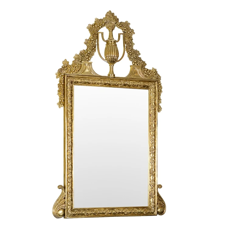 European Baroque Luxury Copper Home Decorative Mirror Handmade Furniture Brass mirror wall, As picture
European Baroque Luxury Copper Home Decorative Mirror Handmade Furniture Brass mirror wall, As picture