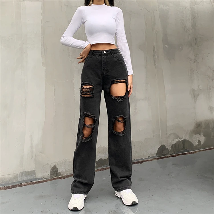 DUODUOCOLOR New style trend solid color broken hole high waist sexy jeans women 2021 summer fashion pants D98045
DUODUOCOLOR New style trend solid color broken hole high waist sexy jeans women 2021 summer fashion pants D98045