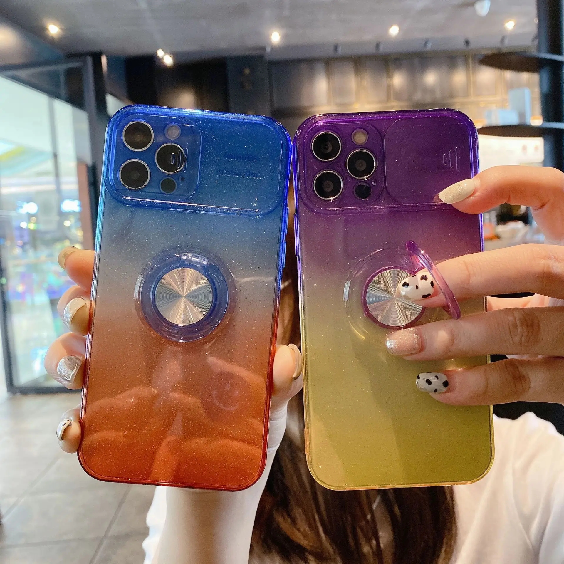 Gradient Flash Phone case For 11 12 Pro Max lady case Sliding window Glitter powder mobile phone bags For iPhone 8 xr xs max, As pictures shows
Gradient Flash Phone case For 11 12 Pro Max lady case Sliding window Glitter powder mobile phone bags For iPhone 8 xr xs max, As pictures shows