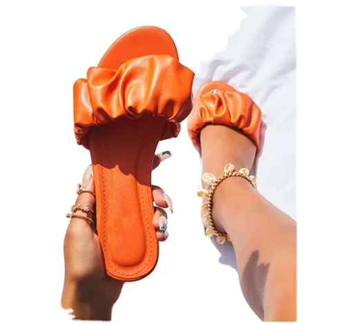 Wholesale Summer PU Flat Slide Slippers Flat slip-on Sandals Sexy Party beach Shoes For Women
Wholesale Summer PU Flat Slide Slippers Flat slip-on Sandals Sexy Party beach Shoes For Women