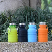 

Water bottles Multicolor Design 500ml Silicone Folding Portable Travel Outdoor Sport Retractable water bottle Telescopic