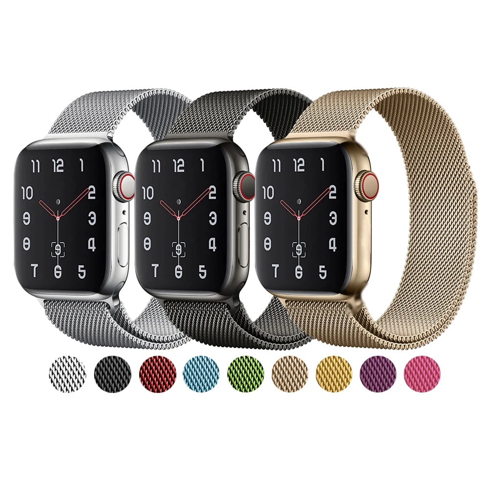 Combination Colors Dropshipping Luxury Designer 20mm 22mm Stainless Steel Milanese Watch Strap For iWatch Apple Watch 7 Band
Combination Colors Dropshipping Luxury Designer 20mm 22mm Stainless Steel Milanese Watch Strap For iWatch Apple Watch 7 Band