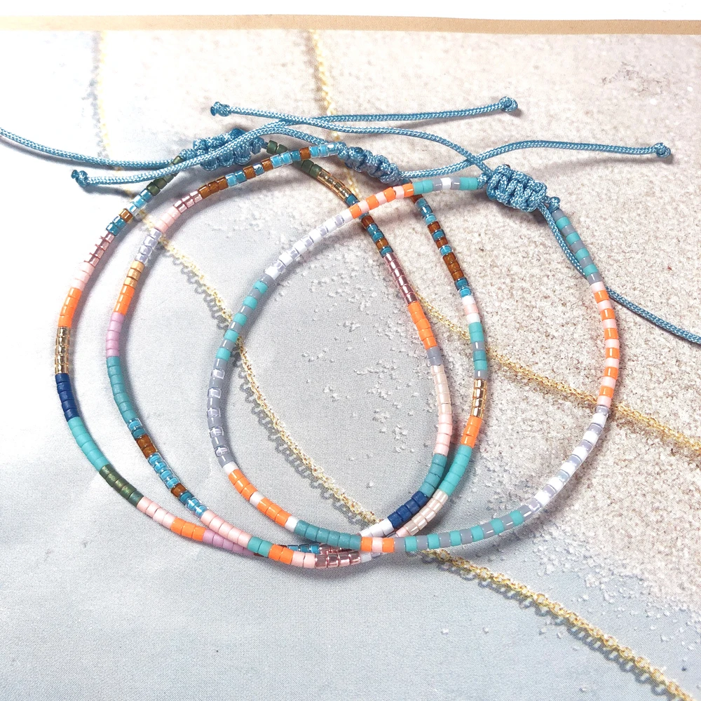 W0677 European fashion handmade simple design style mix color miyuki beads string bracelet, Multi
W0677 European fashion handmade simple design style mix color miyuki beads string bracelet, Multi