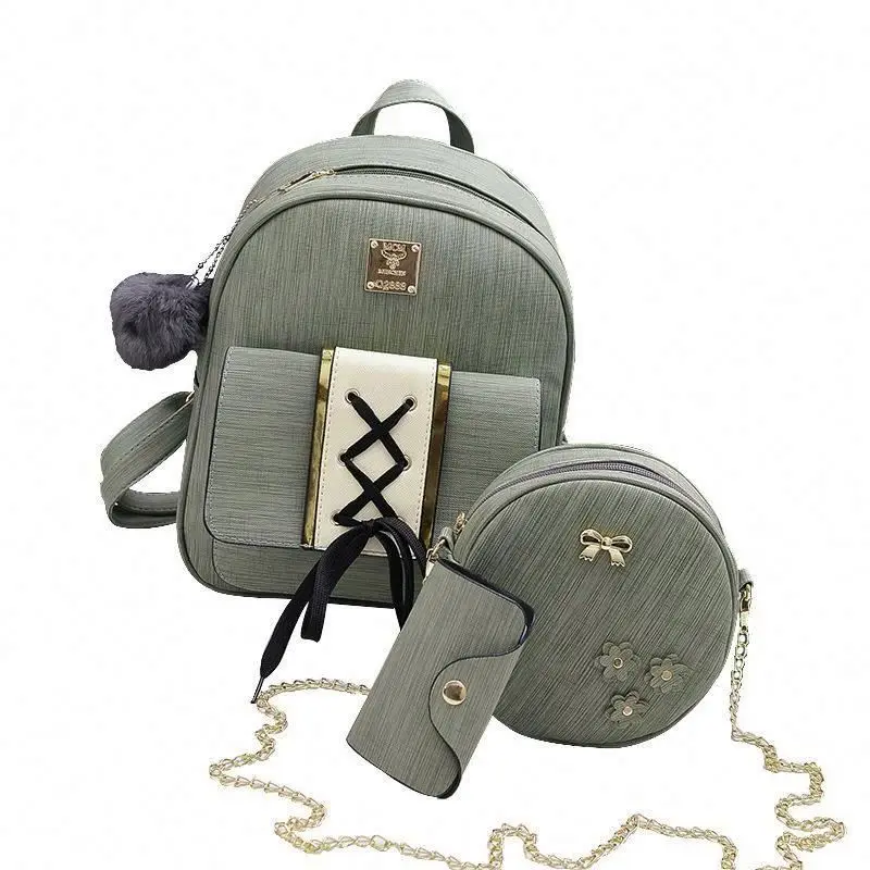2021 Wholesale Ladies School Backpack 3 pieces Set For Girls Purse And Crossbody Bags
2021 Wholesale Ladies School Backpack 3 pieces Set For Girls Purse And Crossbody Bags