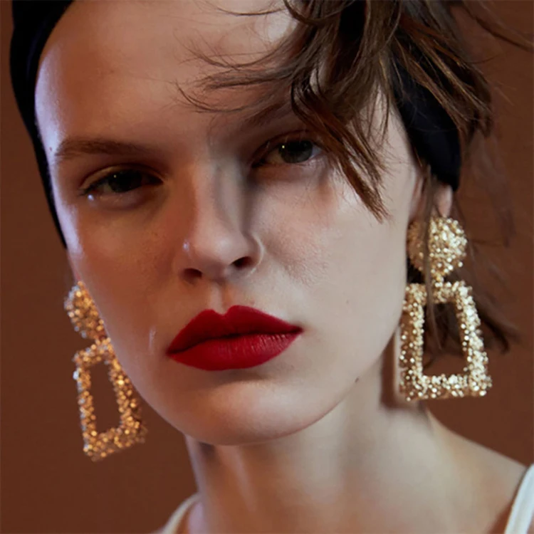 Bohemian Za Design Fashion Retro Gold Metal Geometric Big Statement Heavy Dangle Pendant Drop Jewelry Earrings For Women, 6 colors
Bohemian Za Design Fashion Retro Gold Metal Geometric Big Statement Heavy Dangle Pendant Drop Jewelry Earrings For Women, 6 colors