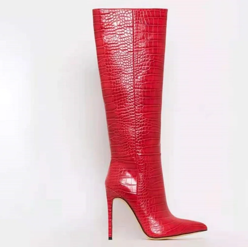 High boots black and red crocodile-patterned plus-size heels for fashion ladies thigh high boots
High boots black and red crocodile-patterned plus-size heels for fashion ladies thigh high boots